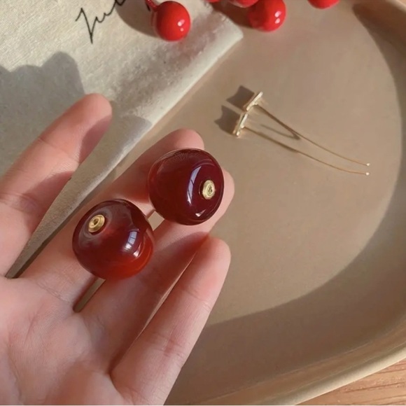 Anthropologie Cherry Red Earrings - Picture 12 of 12
